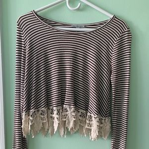 Charlotte Russe long sleeve crop top